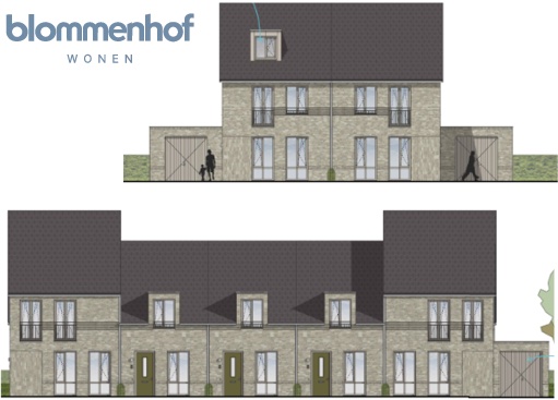 Blommenhof Wonen – geveltekeningen van de woningen